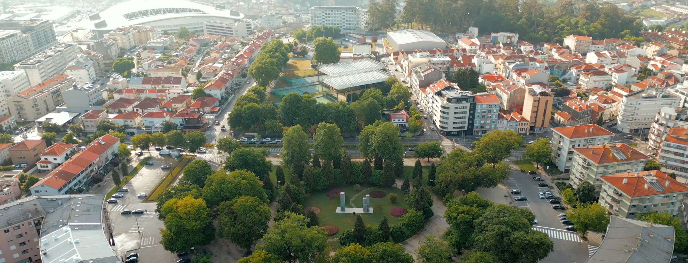 Praça Velásquez vista do ar